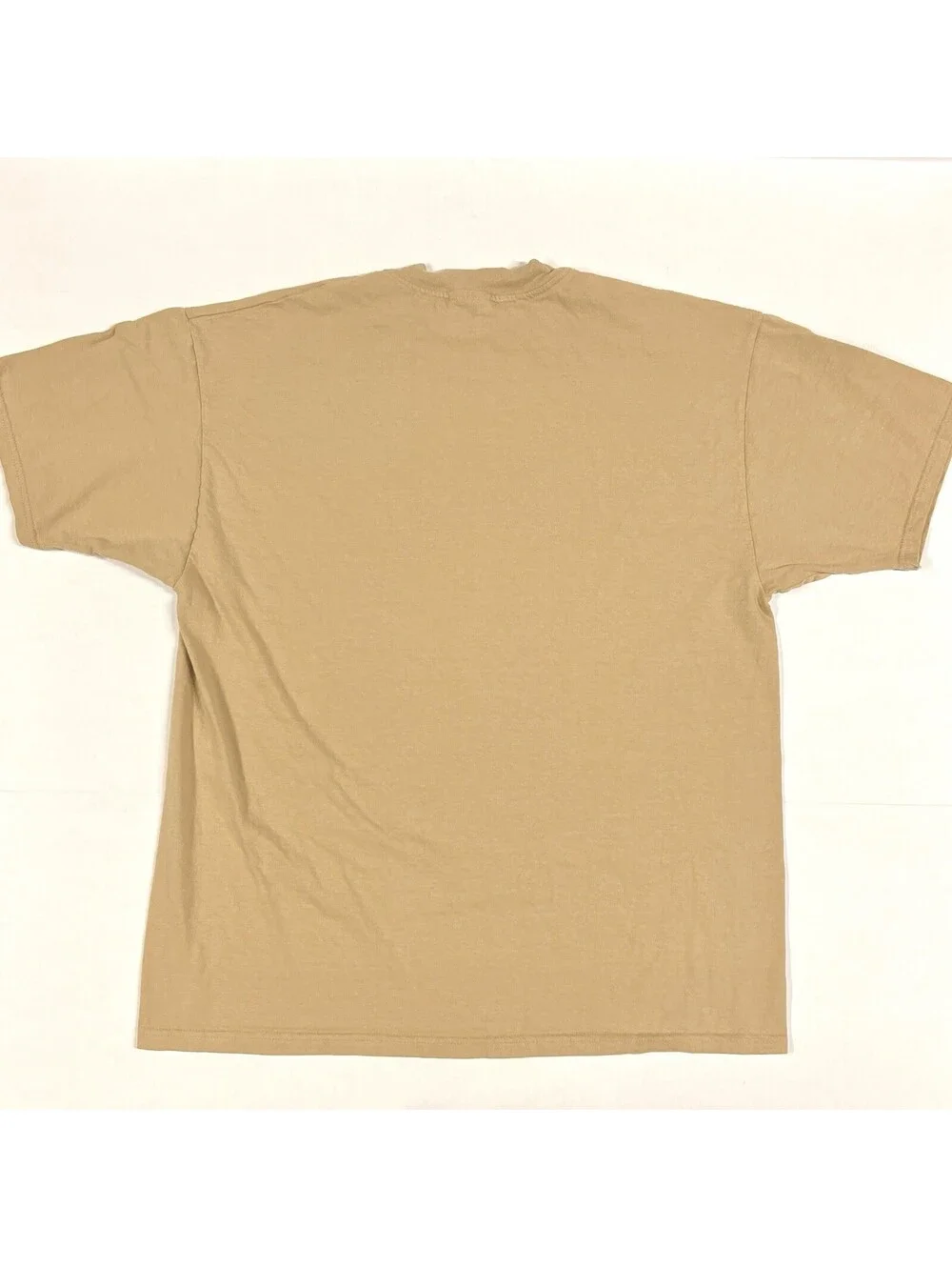 Vintage ABC Sports T Shirt Sz XL Hanes Embroidered Logo Tan Beige